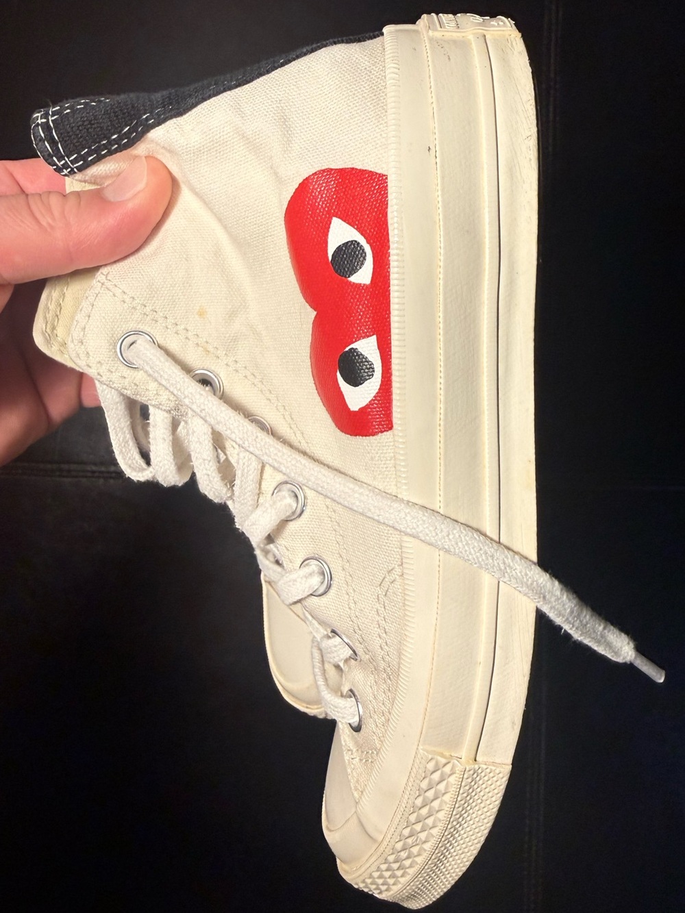 Converse x CDG Chuck Taylor Hi Comme des Garcons PLAY - Men's Sz 4 Women’s Sz 6 - Picture 6 of 10